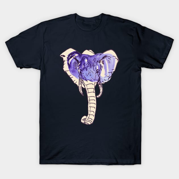 Arty Elephant T-Shirt by minniemorrisart